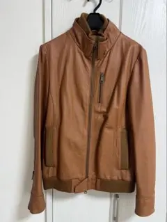 Lens concave本革 豚 ライダースジャケット キャメル 新品未使用