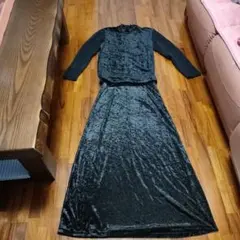 お値下げ　光沢感のあるブラックスーツ　お洒落でスマートなスーツ　安心の日本製！！