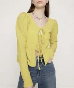 【SLY】ジャガード パフ トップス