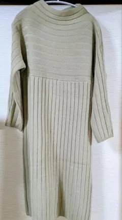 SENSE OF PLACE リブ編みニットワンピース