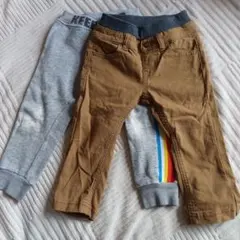 カジュアルボトムスセット(グレー・ブラウン)