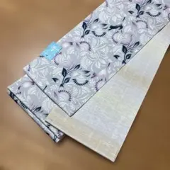 一輪館 半幅帯 花柄 約17cm x 約4m 新品未使用