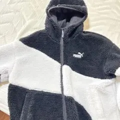 PUMA フリースジャケット 黒・白
