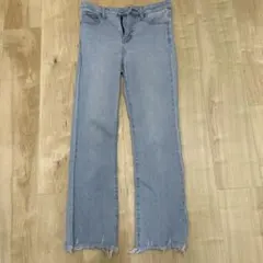 UNIQLO ストレートデニム 24 (61cm) ライトブルー