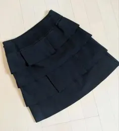 ●値下げ　イマージュ　膝上丈タイトスカート フリル付き　　６７cmのサムネイル