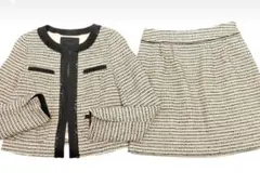 UNTITLED アンタイトル ツイードスーツ size2/白ｘ黒