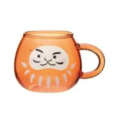 STARBUCKS 　スターバックス　耐熱グラスマグ　だるま　オレンジ　2021