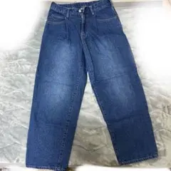 グローバルワーク タックワイドデニム