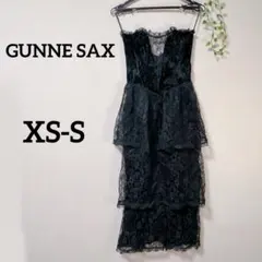 80sヴィンテージ GUNNE SAX ガニーサックス 黒 ドレス ワンピース