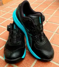 asics 安全靴 ブラック/ターコイズ
