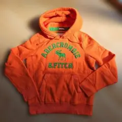 アバクロ　裏起毛　パーカー　パッチロゴ　メンズ　古着 Lサイズ