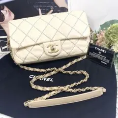 CHANEL シャネル【極美品】マトラッセ ダブルフラップ チェーンショルダーのサムネイル