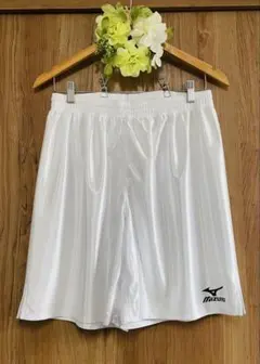 ☆MIZUNOミズノ ハーフパンツ XO メンズXL相当ホワイト スポーツウェア