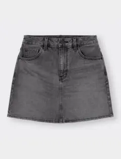 GU デニムローウエストミニスカート グレー Mサイズ