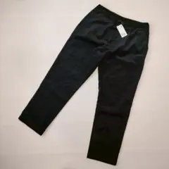 新品タグ付き coen コーデュロイ タックテーパードイージーパンツ 黒 L