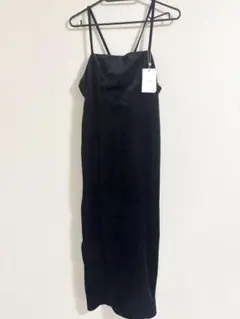 callautia　ベロア調Iラインキャミワンピース【未使用タグ付き】