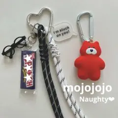 mojojojo❤︎赤ネコとパラコード・じゃらじゃらキーホルダーの2点セット