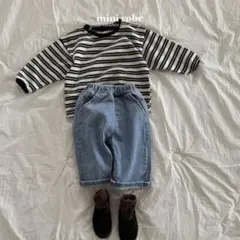 mini robe デニムパンツ side denim pants 80 cm