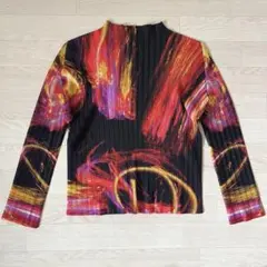 極美品 プリーツプリーズ 24AW SPECTRUM RIB 3 ハイネック