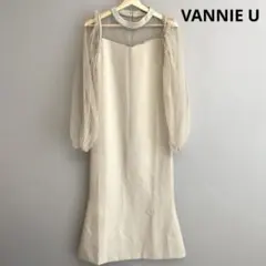 VANNIE U シアースリーブマーメイドドレス　ベージュ　結婚式　オケージョンのサムネイル