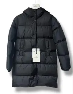 【新品】MONCLER BURGAUX ロング ダウンジャケット 0 ギフト包装 ブラック Brouロングダウンジャケット : ロングダウンジャケット
