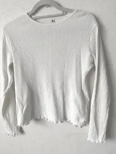 UNIQLO リブ編み 長袖カットソー 140