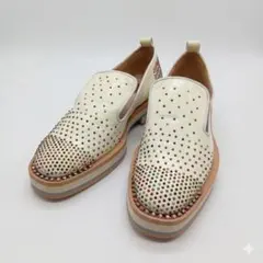 【良品】ras ラス 厚底スリッポン スタッズ ビジュー スペイン製 37のサムネイル