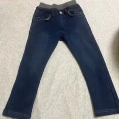 ブルーデニムパンツ フリルポケット付き　110cm