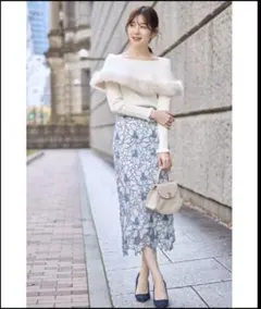tocco closet フラワーレースタイトスカート