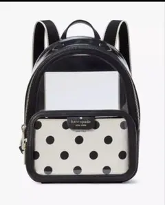 kate spade シースルー レイニング ドット ミディアム バックパック