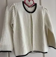 STILE BENETTN.立体的な格子模様の長袖カーディガン