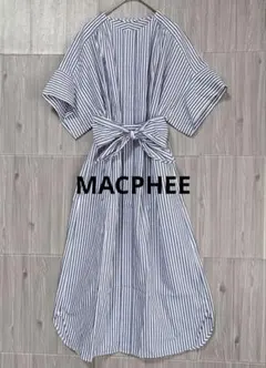 美品 マカフィー トゥモローランド シャツワンピース ウエストギャザー