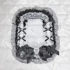 ✧107✧ 硬質カードケース B7 レースデコ メイド ゴシック ブラック