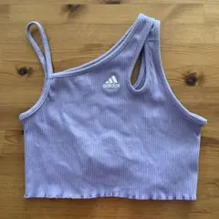 adidas × Jenny Kaori☆リブニットタンクトップ☆パープル