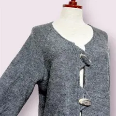 vintageヴィンテージカーディガンアシンメトリー春物レトロスイス製海外古着