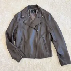 美品★23区 ラムレザー 羊革　レザージャケット　ダブルライダース　ブラウン　L