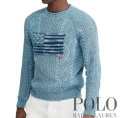 希少 Polo Ralph Lauren 星条旗 ケーブル編み セーター