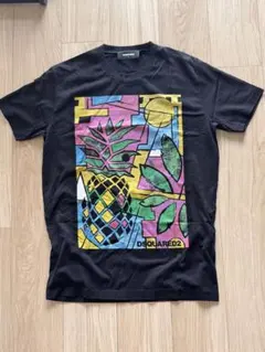 DSQUARED2 パイナップルプリント Tシャツ ブラック Lサイズのサムネイル