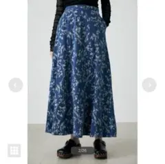 moussy GARDEN JACQUARD MAXI スカート