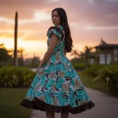 Lei Aloha フラダンス 衣装 ドレス ワンピース ハワイアン レイアロハ