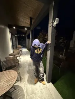 GAP ネイビー フード付きパーカー 短丈 Y2K ストリート