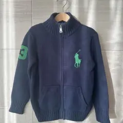 ポロラルフローレン　ジップニットブルゾン　紺　ネイビー　120 6サイズ