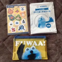 【パペットスンスン×スシロー】コラボ限定　クリアポーチ＆シール