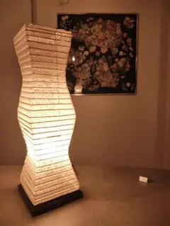 【美品】採光デザイン 麻葉白 スタンドライト