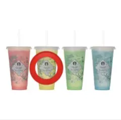 ミステリーカラーチェンジングリユーザブルコールドカップ キャップ ベアリスタ