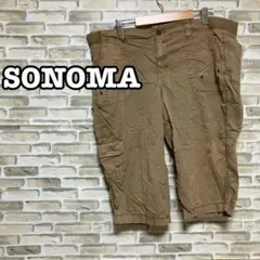 SONOMA カーゴ クロップドパンツ 12号 ベージュ ストレッチ