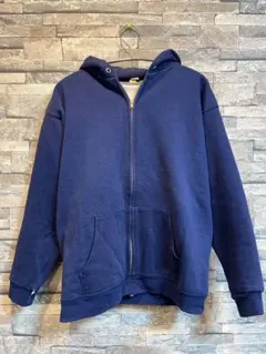 70s ジップパーカー　tultex アルミジップ　ナス紺　 vintage