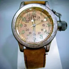 【貴重品】帝国海軍時計 1930年 腕時計 レザー【不動品】