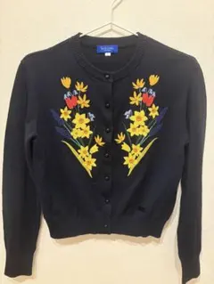 BLUE LABEL 花柄刺繍 カーディガン 38のサムネイル