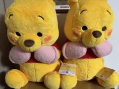 くまのプーさん　FukuFuku ウィンター　超超 BIGぬいぐるみ2個セット